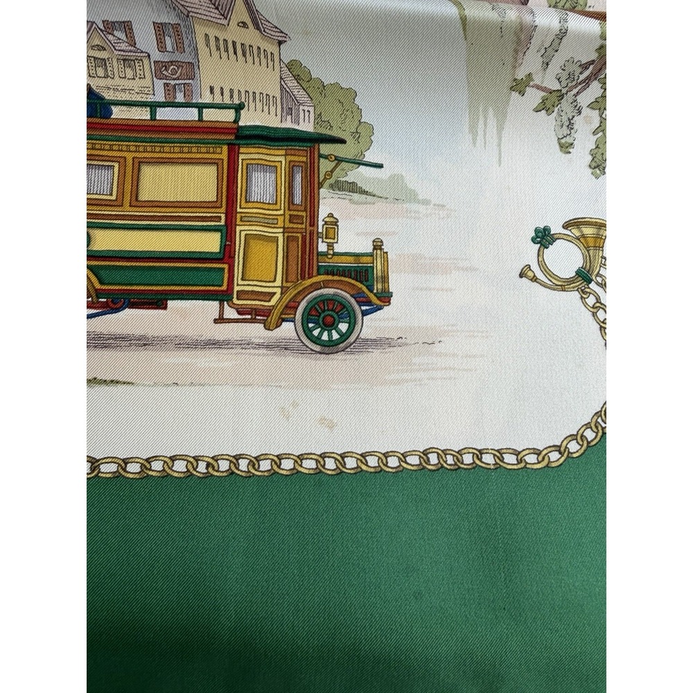 Vintage Gucci Silk Scarf Green - Picture 6 of 8
